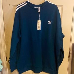 NWT Adidas Blue Crewneck
